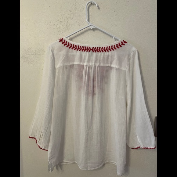Talbots bohemian/peasant style blouse - Picture 3 of 11